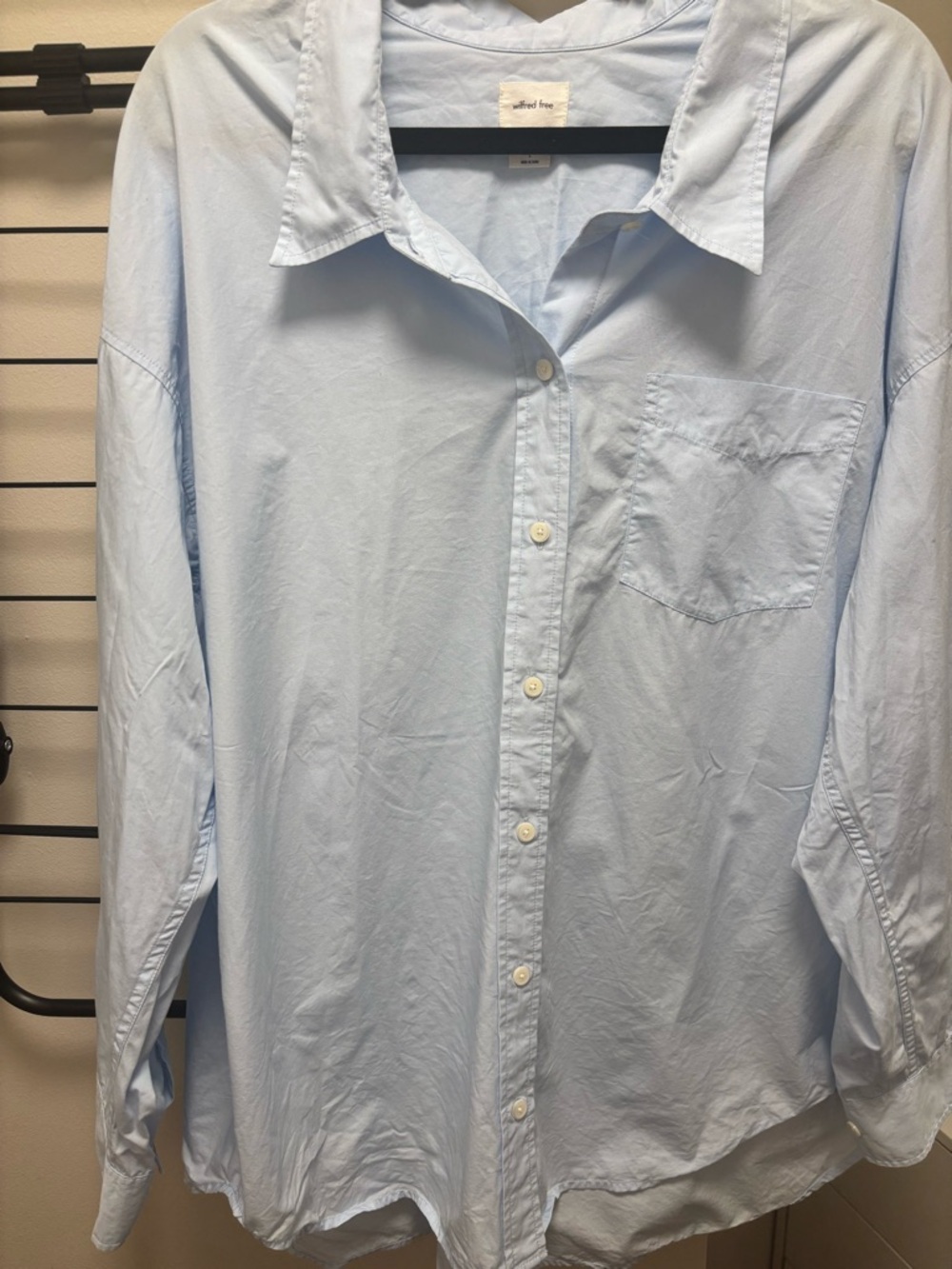 Aritzia Wilfred Free Relaxed Poplin Shirt